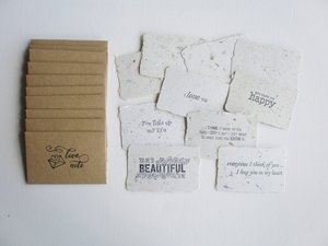 Love Note Set, Handmade Paper Love Notes and Envelopes, Homemade Love Notes, Love Letters, Lover's Gift, for partner, wife, husband - No.2