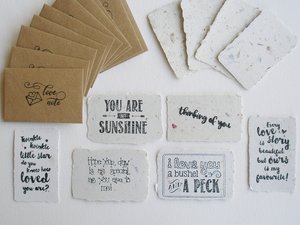 Love Notes with Envelopes. Handmade Paper Love Notes. Homemade Messages of love. Lover Gift for partner. Wife or husband 