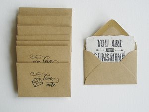 Love Notes with Envelopes. Handmade Paper Love Notes. Homemade Messages of love. Lover Gift for partner. Wife or husband 