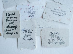 Love Notes Set, Handmade Paper Love Notes, Homemade Love Notes with envelopes, Love letters, Lover's Gift, for partner, wife, husband - No.4