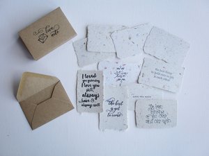 Love Notes Set, Handmade Paper Love Notes, Homemade Love Notes with envelopes, Love letters, Lover's Gift, for partner, wife, husband - No.4