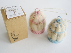 Gender Reveal, Baby Shower Favor, Small Bird Nester, Isolation Gift, Llama Fibre Nest Building Material, Blue or Pink