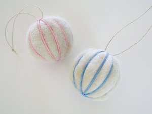 Chritening Favor or Gender Reveal Gift.  Small bird nester Baby Shower Favor. Llama Fibre Nest Building Material in Blue or Pink