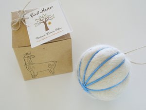 Chritening Favor or Gender Reveal Gift.  Small bird nester Baby Shower Favor. Llama Fibre Nest Building Material in Blue or Pink