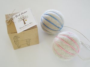 Chritening Favor or Gender Reveal Gift.  Small bird nester Baby Shower Favor. Llama Fibre Nest Building Material in Blue or Pink