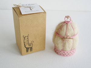 Gender Reveal, Baby Shower Favor, Small Bird Nester, Isolation Gift, Llama Fibre Nest Building Material, Blue or Pink