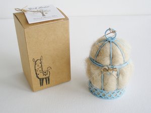 Gender Reveal, Baby Shower Favor, Small Bird Nester, Isolation Gift, Llama Fibre Nest Building Material, Blue or Pink