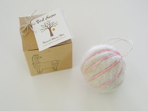 Chritening Favor or Gender Reveal Gift.  Small bird nester Baby Shower Favor. Llama Fibre Nest Building Material in Blue or Pink