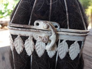 Birdcage Bird Nester, Llama Fibre, Nesting Material for Native Birds, Garden Gift for Mother, Bird Gift, Decorative Vintage Bird Cage