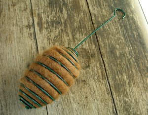 Hanging Bird Nester, Llama Fibre Nesting Material for Wildlife. Gift for Birds, Eco Friendly Garden, aged care home. Bird lover Christmas