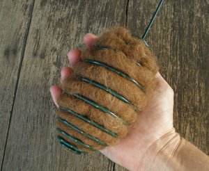 Hanging Bird Nester, Llama Fibre Nesting Material for Wildlife. Gift for Birds, Eco Friendly Garden, aged care home. Bird lover Christmas