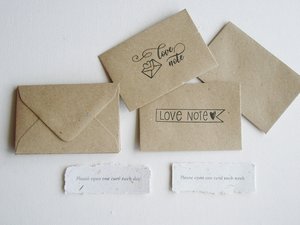 I Miss You Notes with Envelopes. Handmade Recycled Paper Love Messages. Mini Sentiment Cards for Long distance relationship