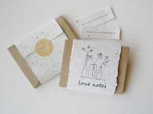 Love Notes with Envelopes, Handmade Paper Love Notes, Mini Sentiment Cards, Messages to send to loved one, Long distance relationship