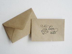 Love Notes Set, Handmade Paper Love Notes, Homemade Love Notes with envelopes, Love letters, Lover's Gift, for partner, wife, husband - No.4