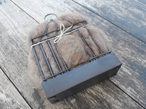 Narrow Bird Nester for Wall, Bird Nesting Llama Fibre, Gift for Garden, Housewarming present, Backyard Gift Idea, Eco Gift for home gardener