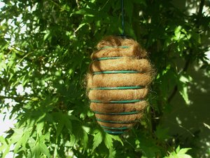 Hanging Bird Nester, Llama Fibre Nesting Material for Wildlife. Gift for Birds, Eco Friendly Garden, aged care home. Bird lover Christmas