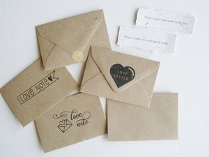 Love Notes with Envelopes, Handmade Paper Love Notes, Mini Sentiment Cards, Messages to send to loved one, Long distance relationship