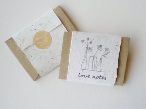 Love Notes with Envelopes, Handmade Paper Love Notes, Mini Sentiment Cards, Messages to send to loved one, Long distance relationship