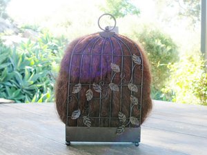 Narrow Bird Nester for Wall. Bird Nesting Llama Fibre Gift for Garden. Housewarming or Backyard Nature Gift Idea. Eco home gardener