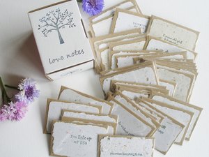 Mini Cards with Envelopes for shops, Handmade Paper, Homemade Messages of love, motivational mini notes for partner, friends, florist, gifts