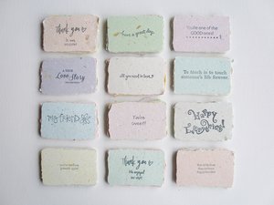 Mini Cards with Envelopes for shops, Handmade Paper, Homemade Messages of love, motivational mini notes for partner, friends, florist, gifts