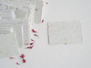Box of Blank Love Notes. Handmade Recycled Love Note Paper. 120 Small Hand Torn Pieces for Messages