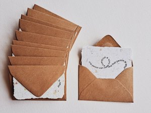 10 Mini Teacher Cards with Envelopes. Handmade Recycled Paper Notes for colleagues. For teachers. Mentor encouragement and inspiration