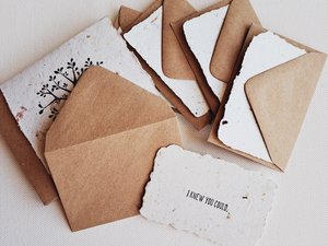 10 Mini 'I knew you could' Cards with Envelopes, Recycled accomplishment, self determination, belief, perseverence, achievement celebration