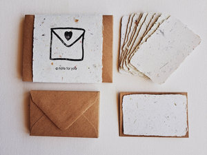 10 Hand made Mini Cards with Envelopes, recycled Card Set, Mini Gift Cards, Homemade Cards, Florist's cards, Mini Blank Cards with Envelopes