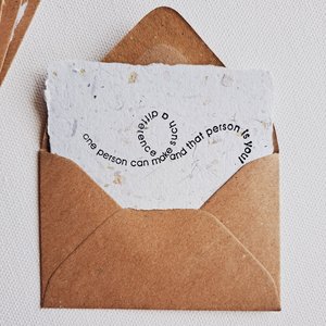 10 Mini Teacher Cards with Envelopes. Handmade Recycled Paper Notes for colleagues. For teachers. Mentor encouragement and inspiration