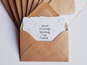 Thank you card and envelope