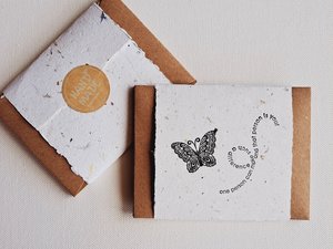 10 Mini Teacher Cards with Envelopes. Handmade Recycled Paper Notes for colleagues. For teachers. Mentor encouragement and inspiration