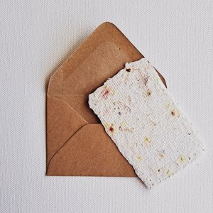 10 Mini Validation Cards with Envelopes, Handmade Recycled Paper messages for teachers, parents, colleagues and friends