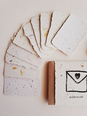 10 Hand made Mini Cards with Envelopes, recycled Card Set, Mini Gift Cards, Homemade Cards, Florist's cards, Mini Blank Cards with Envelopes