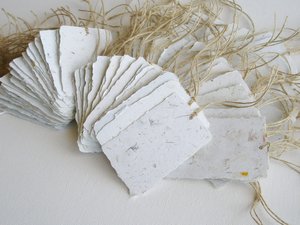 Handmade Recycled Paper Tags, 50 Gift Tags, Swing Tags, Deckle Edge homemade Tags, Blank Product Tags, Neutral toned Tags, Eco Neutral Tones
