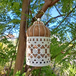 Bird Nester for native birds. Home maker gift with llama fiber nest building material from Australia. Outdoor Decorative Style