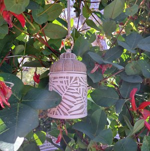 Bird Nester packed with Llama Fiber Nesting Material to for Native Birds in your Garden. Outdoor lantern Gift Idea for nature lover
