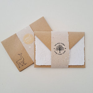 Writing Set made from handmade recycled paper with llama fibre. Stationery for llama lover gift. 6x4 Inch letter sheets for Children