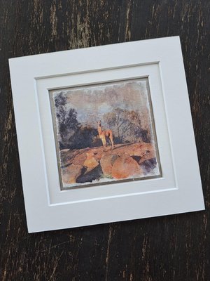 Miniature llama artwork "Bolder than she Looks"