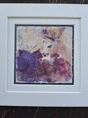 Mini art print. "Making Friends"