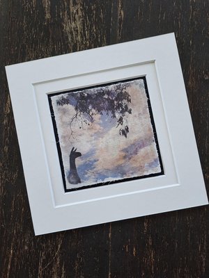 Miniature llama artwork "Silhouette"