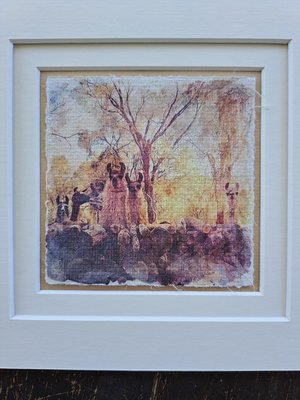 Mini  art print. "Behind the Fence"