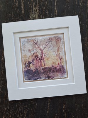 Mini  art print. "Behind the Fence"