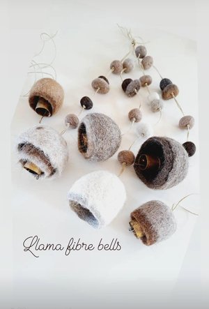 Llama Fibre Bell: Boho Nursery Decor, Rustic Children's Room