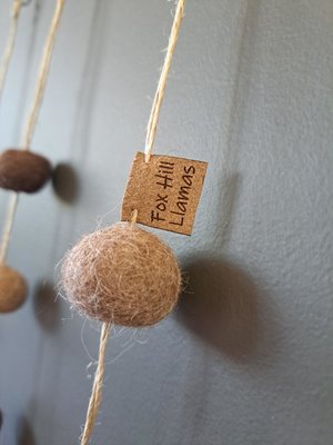 Llama Fibre Bell: Boho Nursery Decor, Rustic Children's Room