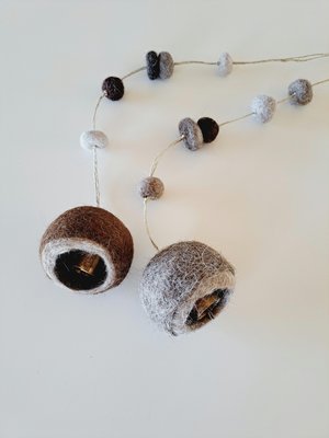 Llama Fibre Bell: Boho Nursery Decor, Rustic Children's Room