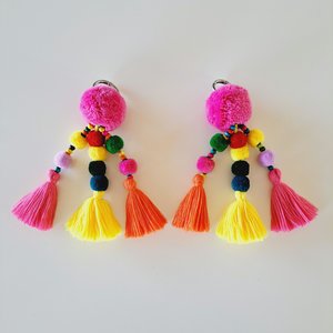Colourful Llama and Alpaca Halter Pom poms
