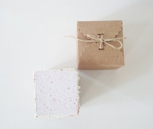 Hand-made Note Paper, Boxed, Hand Torn Recycled Paper, 100 sheets. Stocking Filler, gift boxed