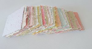 Hand-made Note Paper, Boxed, Hand Torn Recycled Paper, 100 sheets. Stocking Filler, gift boxed