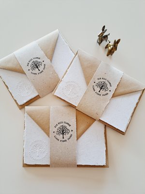 Llama Writing Set made from handmade recycled paper with llama fibre. Stationery for gift. 6x4 Inch letter sheets for young writers.